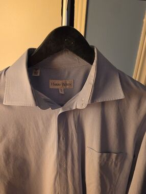 Harry Rosen Men's Micro-Striped Dress Shirt in Light Blue